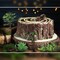 24 Pcs Mini Toy Jungle Trees Plastic Model Coconut Trees Figurines with Base Cake Decoration Rainforest Diorama Supplies Scenery Architecture